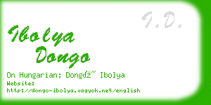 ibolya dongo business card